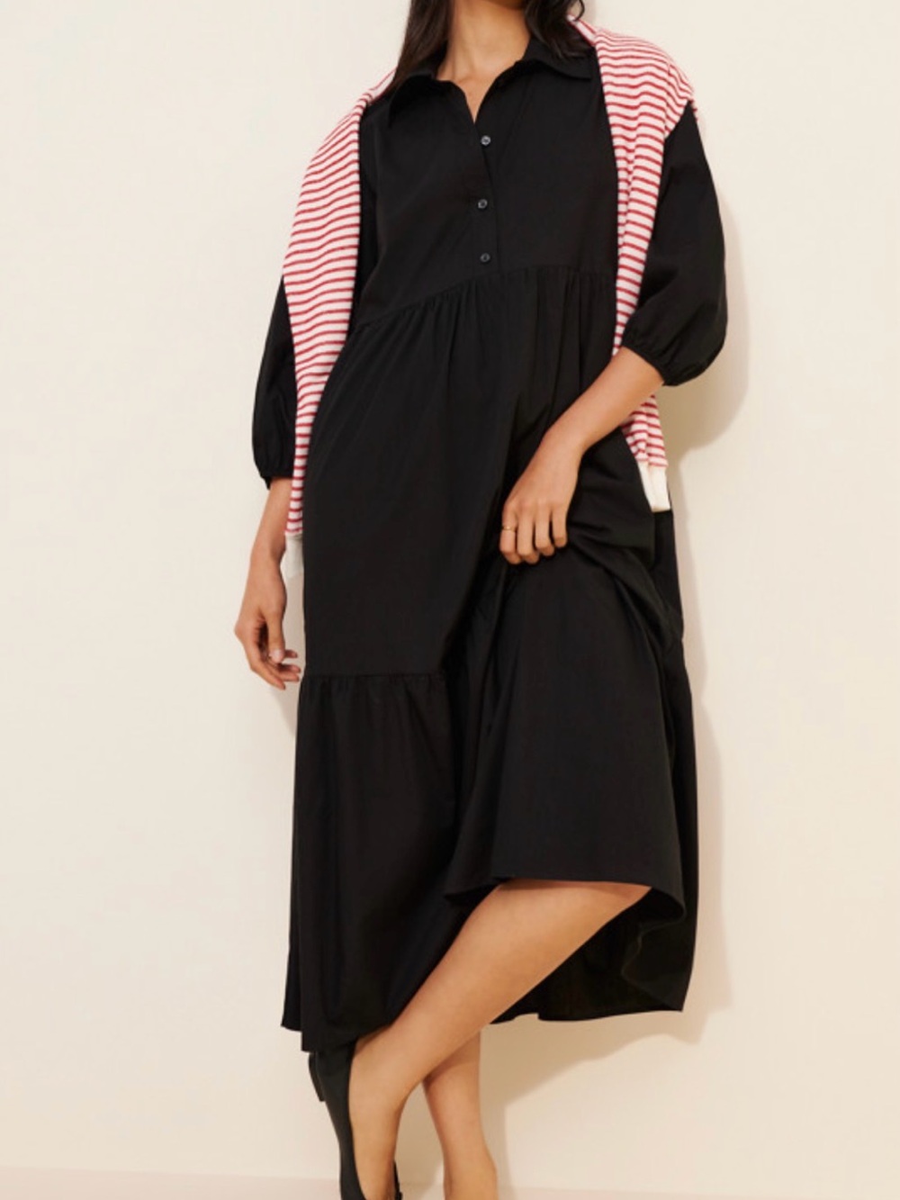 Anthropologie Bettina Tiered Shirt Dress by Maeve